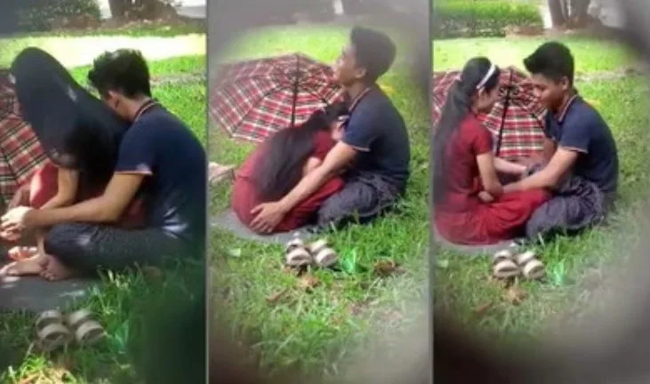 ပန်းခြံထဲမှာ ရှယ်ခိုးစားနေတဲ့ အတွဲ