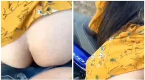 လယ်ကွင်းထဲ ဆိုင်ကယ်ပေါ်ကုန်းတဲ့ စော်