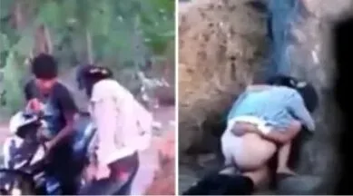 ဆိုင်ကယ်နဲ့ တောထဲ လာလိုးတာ