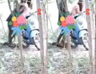 ဆိုင်ကယ်လေးရပ်ပြီး လိုးနေကြအတွဲ