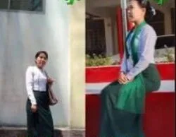 အဖြူ စိမ်းလေးနဲ့ထန်ပြတဲ့ ဆရာမ