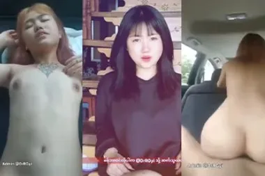 ကိုကိုက ကားပေါ်မှာ ညီမ စဖုတ်လေးကို လီး နဲ့တေ့တေ့လိုးတာ