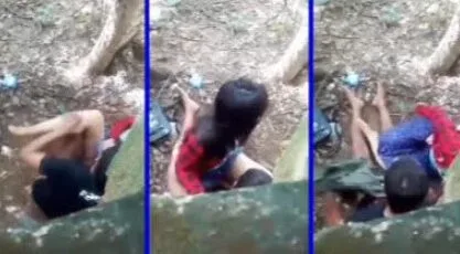 အပီပြင် တက်ဆောင့်တဲ့ မြန်မာမလေး ချောင်းရိုက်