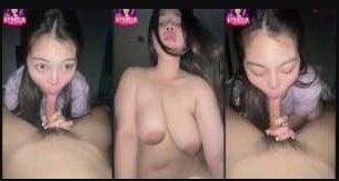 အားရပါးရတက်ထိုင်ပြီးဆောင့်တဲ့ဆော် ဘဲ ကလည်းနို့ကြီးကို လက်နှစ်ဖက်နဲ့စုပြီးမှစုတ်စုတ်ပေး