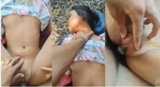 စောက်ဖုတ်လေးကိုဖြဲပေါင်လေးကားပြီးတောထဲမှာ ဒိတ်ရင်းလိုးကျတဲ့ရွာသူ