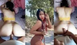 ဖြူဖွေးနေတဲ့ မြန်မာ hotwife အိုးလေးကိုမှောက်ခုံလေးတီးတာ