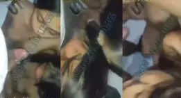 FFM Threesome စော်လေးနှစ်ပွေ ခေါ်ပီး မှုတ်ခိုင်းတာ