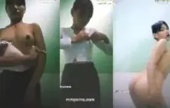 သီးသန့်တစ်ယောက်တည်း အခန်းထဲမှာ ကိုယ်တိုင်ပွတ်သပ်ပြီး ထန်နေတဲ့ဆရာမ